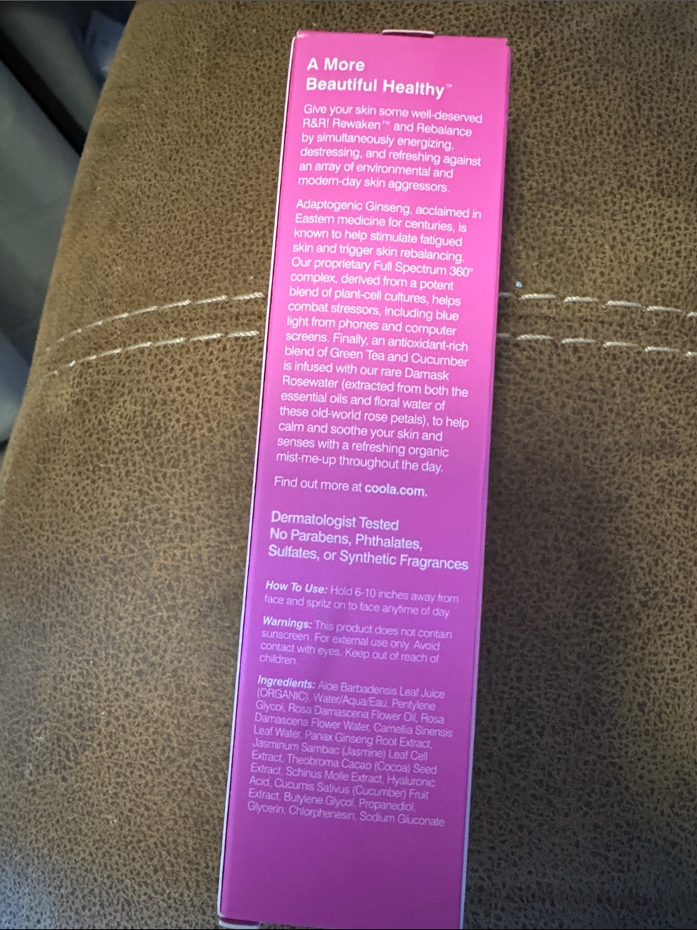 COOLA Rewakening Rosewater Mist Face Spray - Picture 4 of 5
